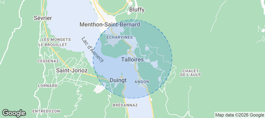 Talloires Airbnb map