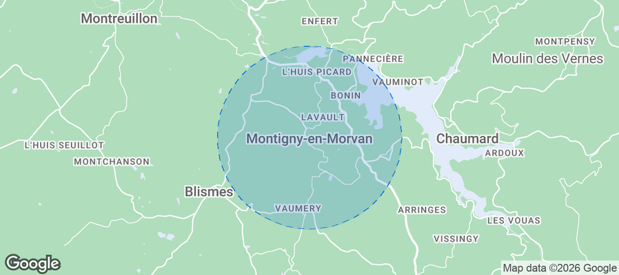 Montigny-en-Morvan Airbnb map