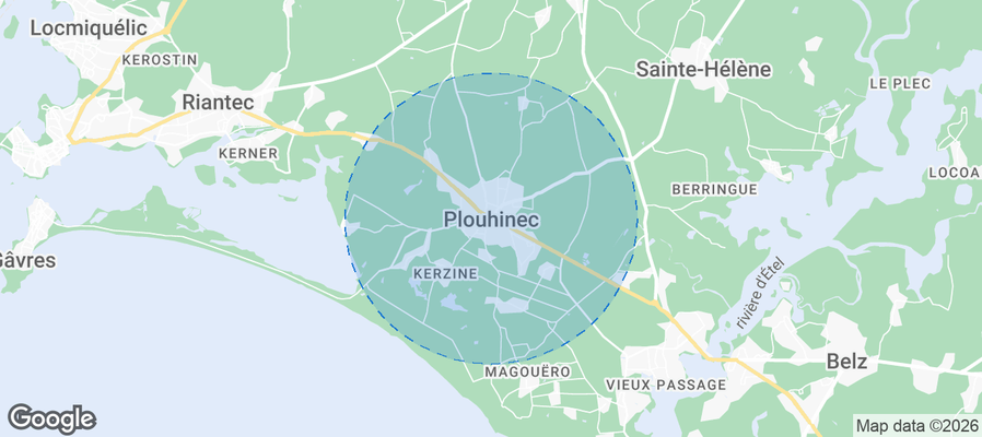 Plouhinec Airbnb map