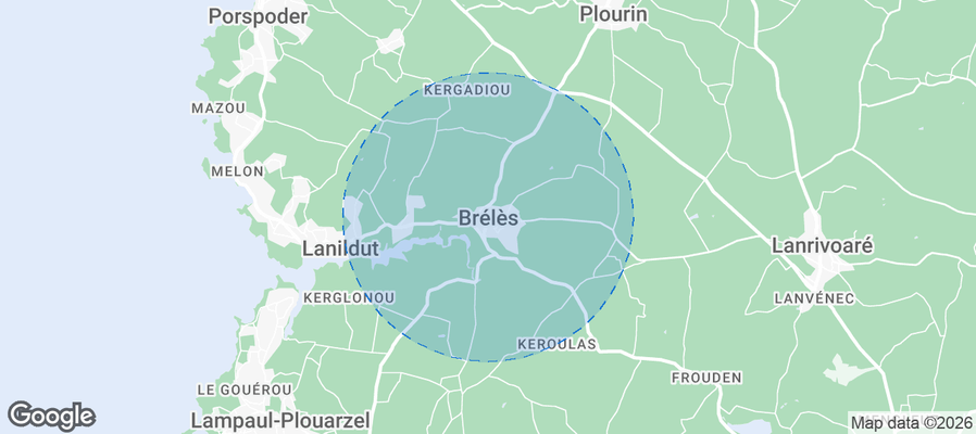 Brélès Airbnb map