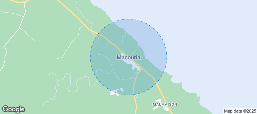 Map of Airbnb listings in Macouria