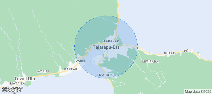 Map of Airbnb listings in Taiarapu-Est