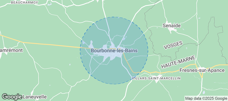 Map of Airbnb listings in Bourbonne-les-Bains