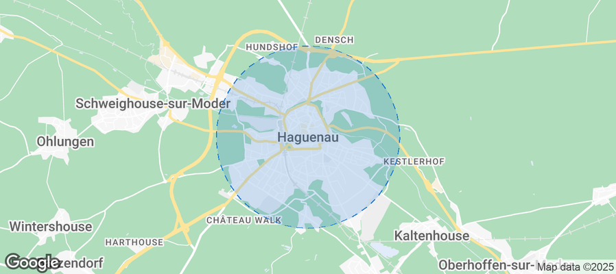 Map of Airbnb listings in Haguenau
