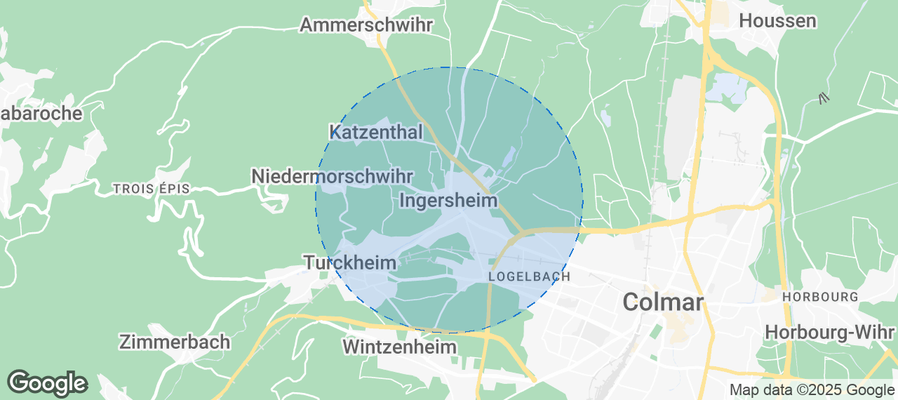 Map of Airbnb listings in Ingersheim