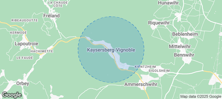 Map of Airbnb listings in Kaysersberg-Vignoble