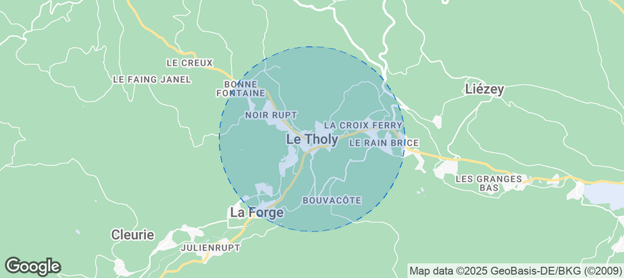 Map of Airbnb listings in Le Tholy