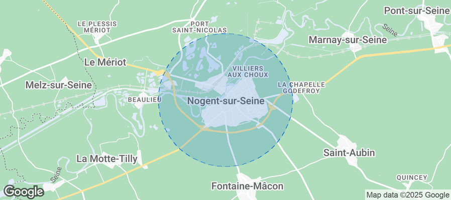 Map of Airbnb listings in Nogent-sur-Seine