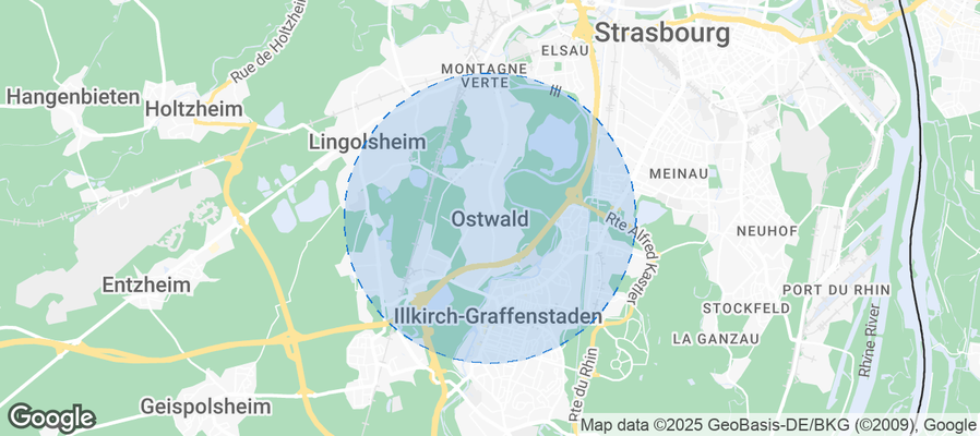Map of Airbnb listings in Ostwald