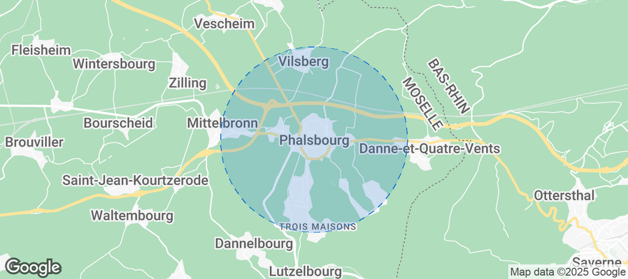 Map of Airbnb listings in Phalsbourg