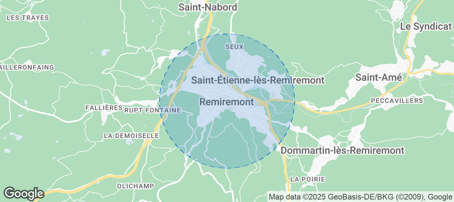 Map of Airbnb listings in Remiremont