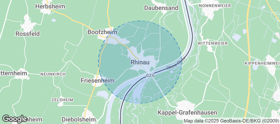 Map of Airbnb listings in Rhinau
