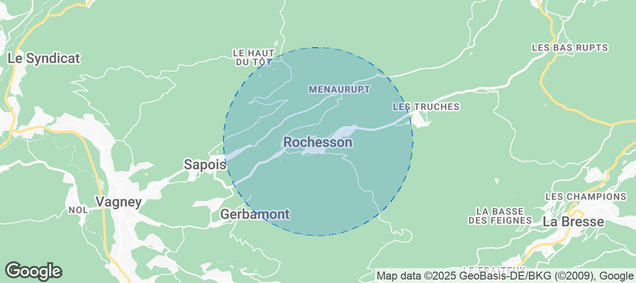 Map of Airbnb listings in Rochesson