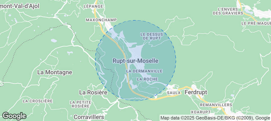 Map of Airbnb listings in Rupt-sur-Moselle
