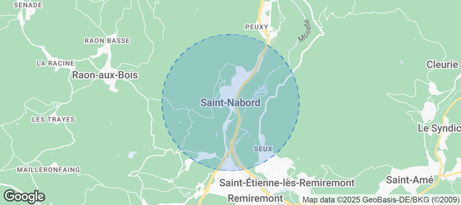 Map of Airbnb listings in Saint-Nabord