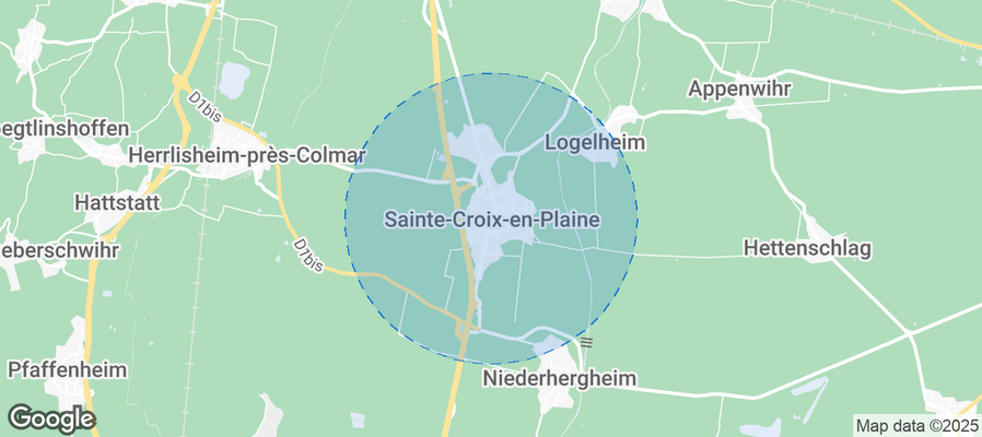 Map of Airbnb listings in Sainte-Croix-en-Plaine