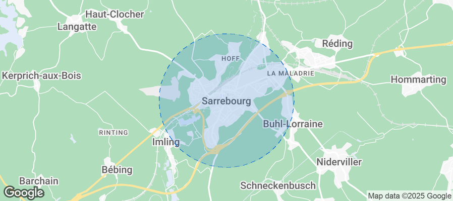 Map of Airbnb listings in Sarrebourg