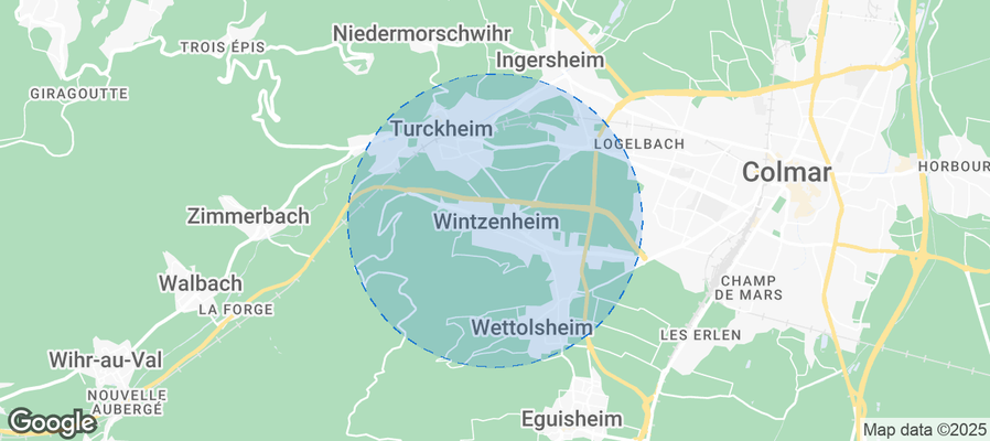 Map of Airbnb listings in Wintzenheim