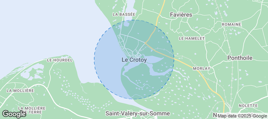 Map of Airbnb listings in Le Crotoy