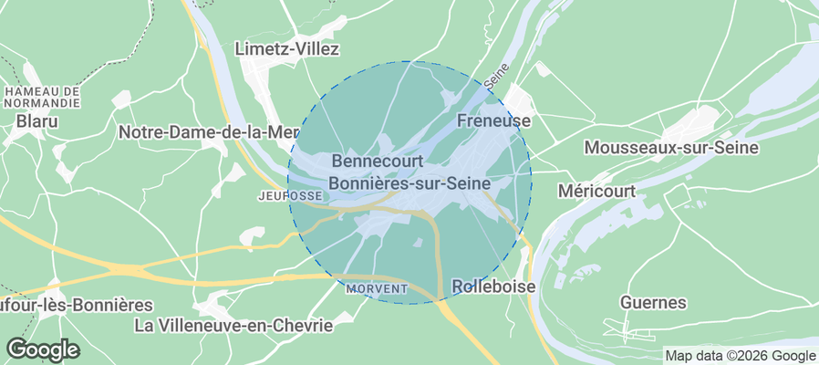 Bonnières-sur-Seine Airbnb map