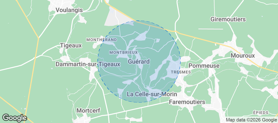 Map of Airbnb listings in Guérard