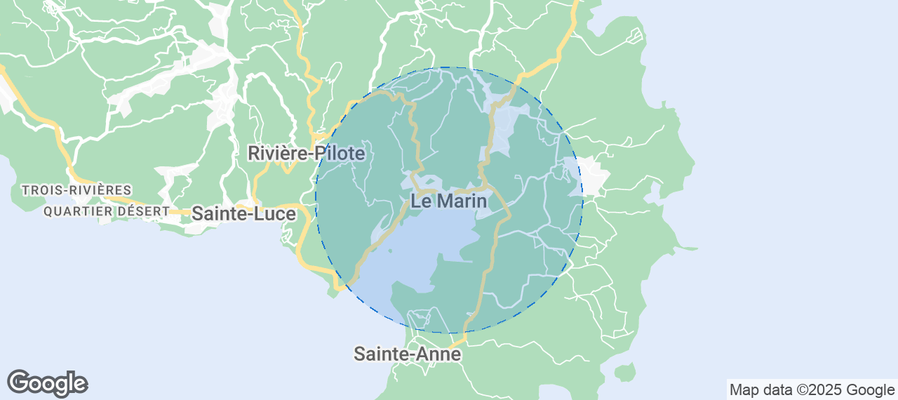 Map of Airbnb listings in Le Marin