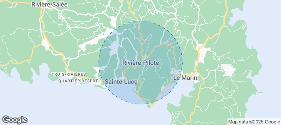Map of Airbnb listings in Rivière-Pilote