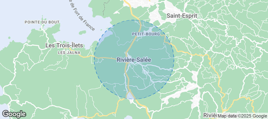 Map of Airbnb listings in Rivière-Salée
