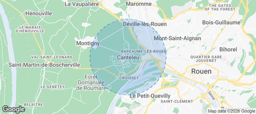 Canteleu Airbnb map
