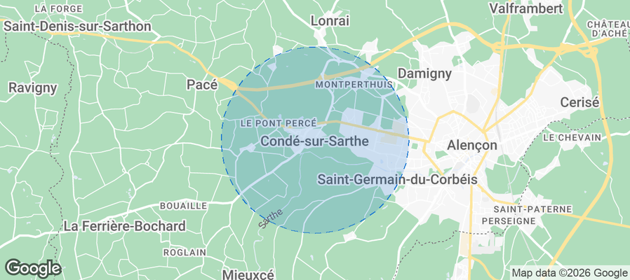 Condé-sur-Sarthe Airbnb map
