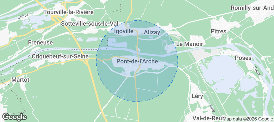 Pont-de-l'Arche Airbnb map
