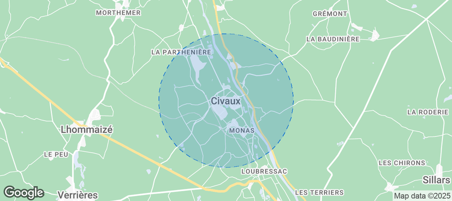 Civaux Airbnb map