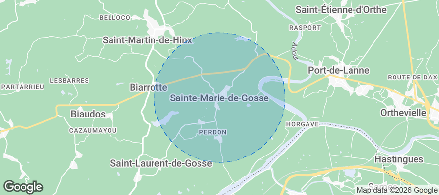 Sainte-Marie-de-Gosse Airbnb map