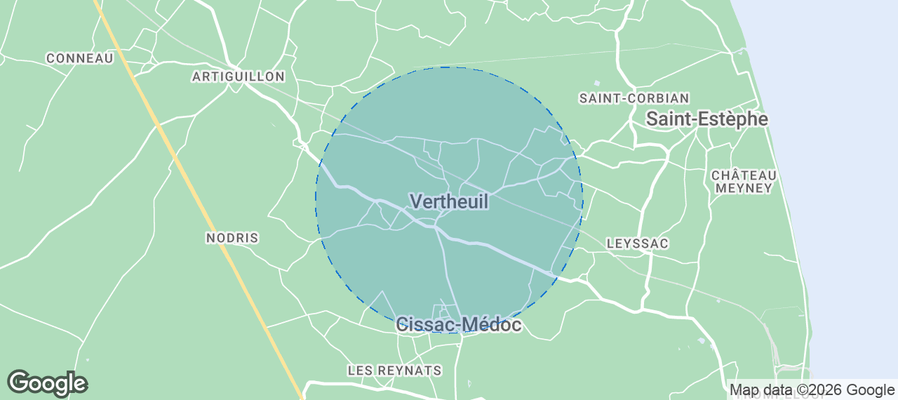 Vertheuil Airbnb map
