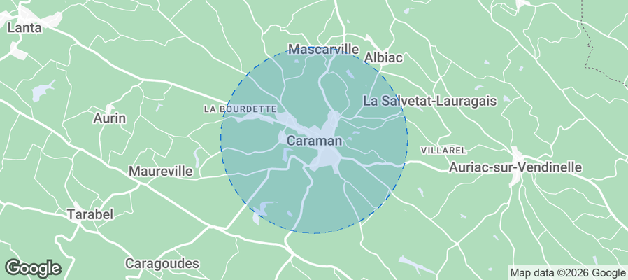 Caraman Airbnb map