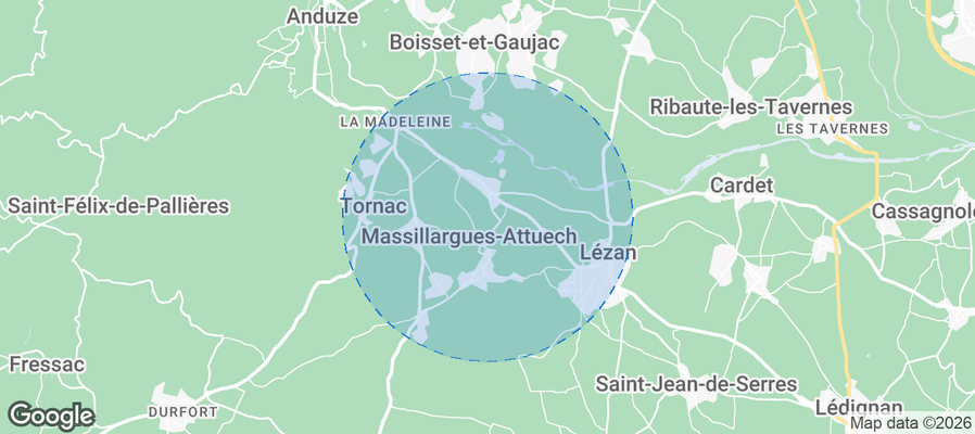 Massillargues-Attuech Airbnb map