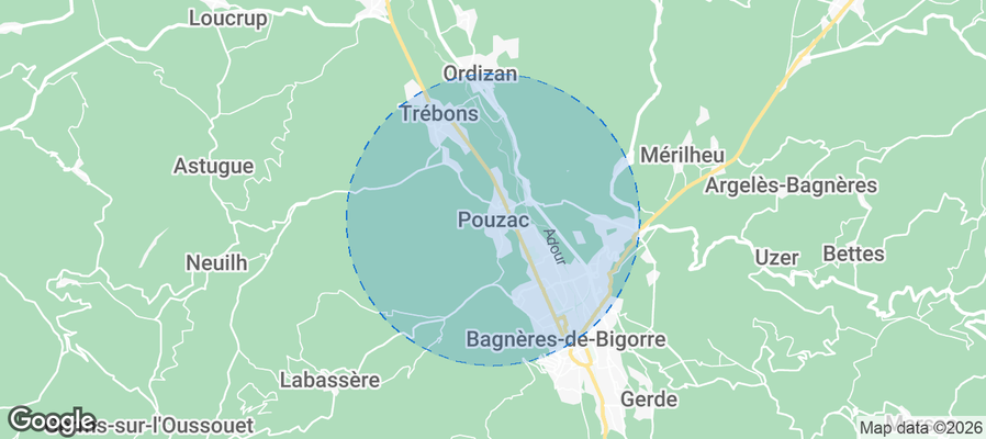 Pouzac Airbnb map