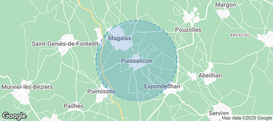 Puissalicon Airbnb map