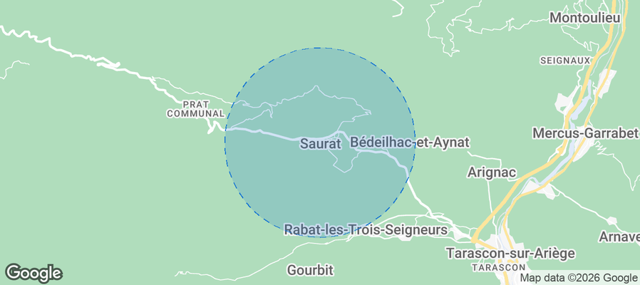 Saurat Airbnb map
