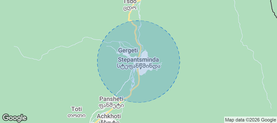 St'epants'minda Airbnb map