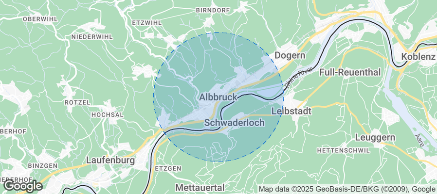 Map of Airbnb listings in Albbruck