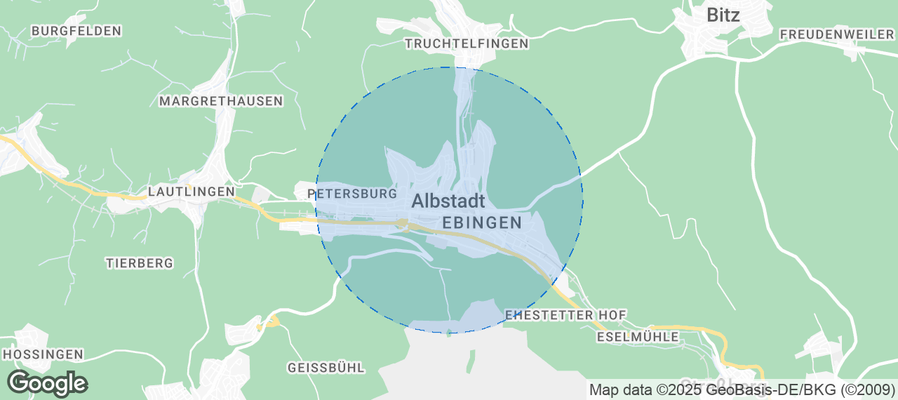 Map of Airbnb listings in Albstadt