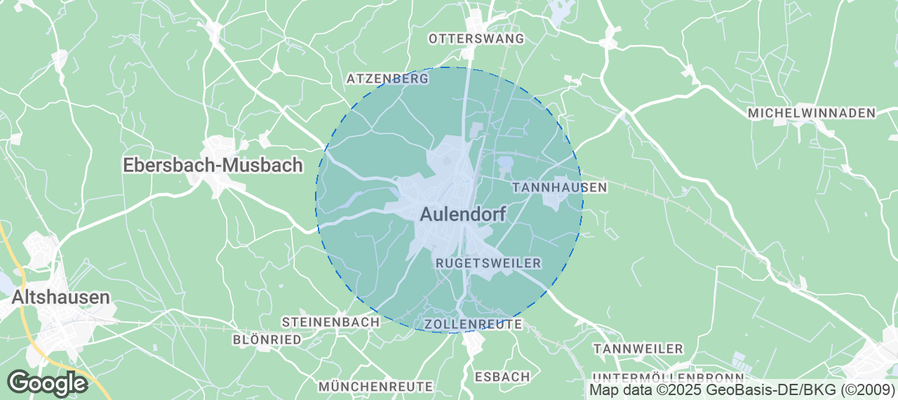 Map of Airbnb listings in Aulendorf