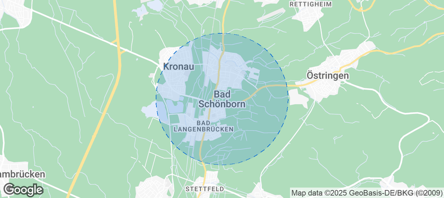 Map of Airbnb listings in Bad Schönborn
