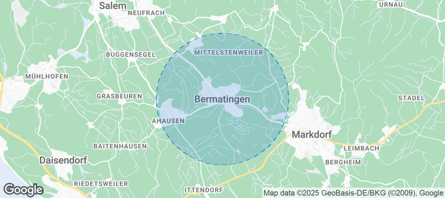 Map of Airbnb listings in Bermatingen