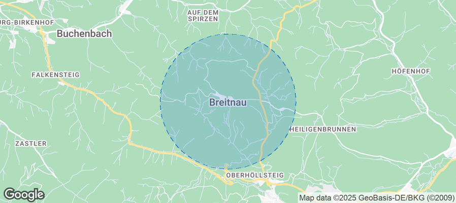 Map of Airbnb listings in Breitnau