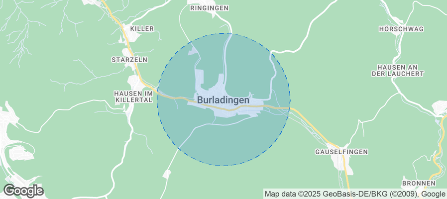 Map of Airbnb listings in Burladingen