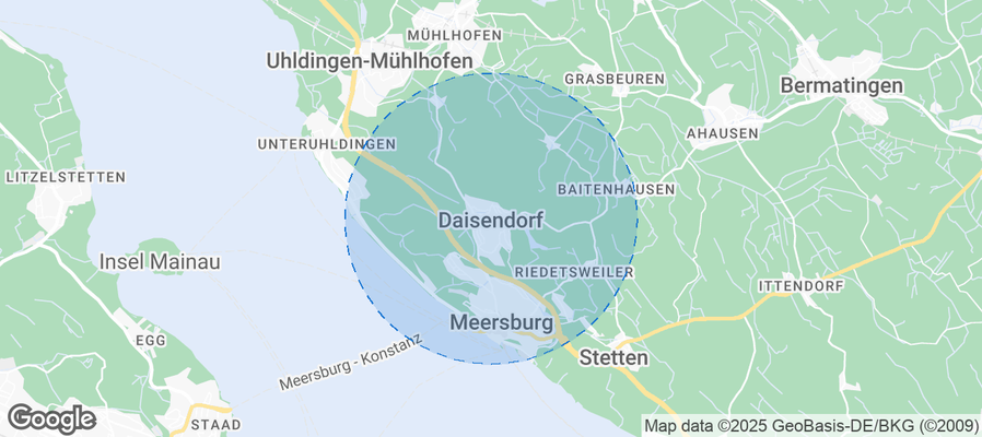 Map of Airbnb listings in Daisendorf