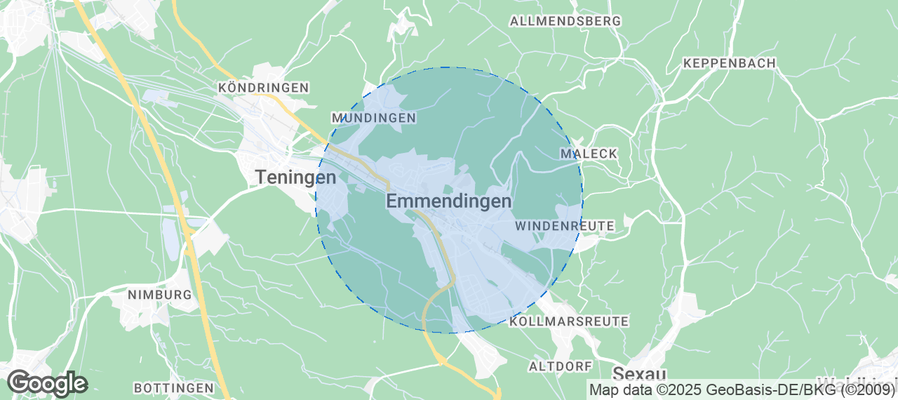 Map of Airbnb listings in Emmendingen