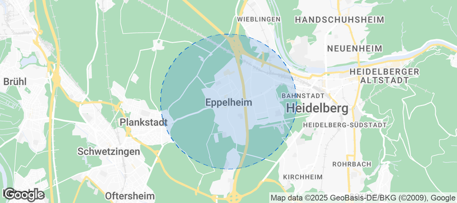 Map of Airbnb listings in Eppelheim